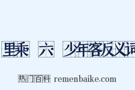 里乘·六·少年客反义词是什么意思的图片